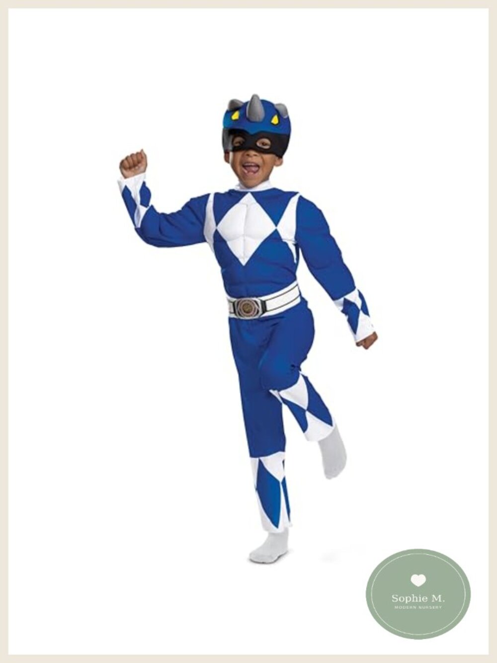 Toddler Blue Ranger Muscle Costume, Official Power Rangers Cosmic Fury Jumpsuit